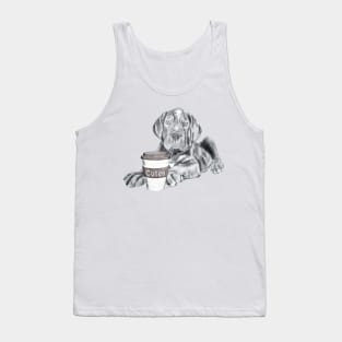 Great Dane With Coffee Cup Tank Top